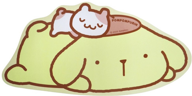 Sanrio 三麗鷗 療癒造型軟式地墊, 1個, 布丁狗 黃色