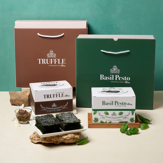 갓반찬 프리미엄 트러플김 20p + 바질페스토김 20p 선물세트, 1세트