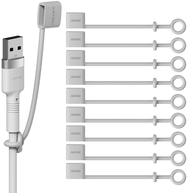 아트뮤 USB 단자 실리콘 보호캡 A타입 그레이, 10개