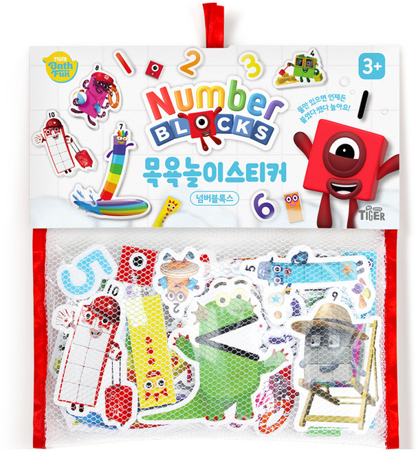 넘버블록스 마이리틀타이거 목욕놀이 스티커 세트, 혼합색상, 1세트