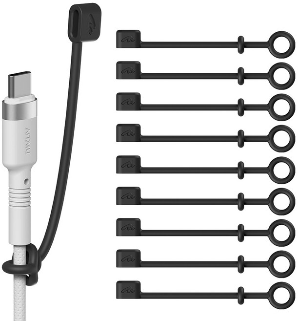 아트뮤 USB 단자 실리콘 보호캡 C타입 블랙, 10개