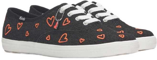 keds 女款 CHAMPION DENIM HEART EMBROIDERY 懶人鞋 WF68342