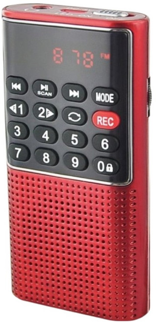 Dennys 丹尼斯多功能插卡喇叭收音機, MS-K588, 紅色
