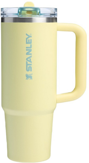 STANLEY 台灣公司貨 防漏吸管隨手杯, 880ml, 萊姆黃, 1個