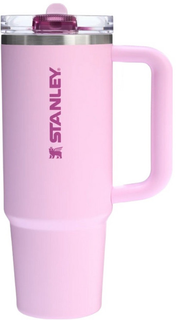STANLEY 台灣公司貨 防漏吸管隨手杯, 880ml, 春櫻粉, 1個