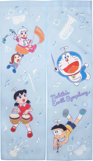 Doraemon 哆啦A夢 長門簾 PDMO003B-07, 藍色