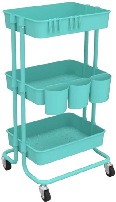 CAXXA 凱撒 耐重置物推車 3層, 蒂芬尼藍, 1個