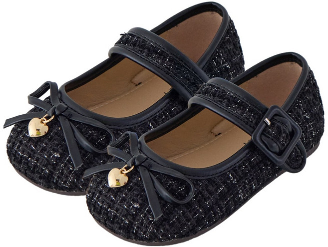 발소리 베이비잼 여아용 위니벨 플랫슈즈