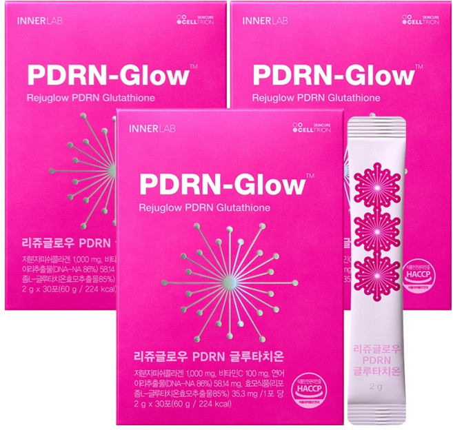 INNERLAB Rejuglow PDRN 穀胱甘肽, 60g, 3個