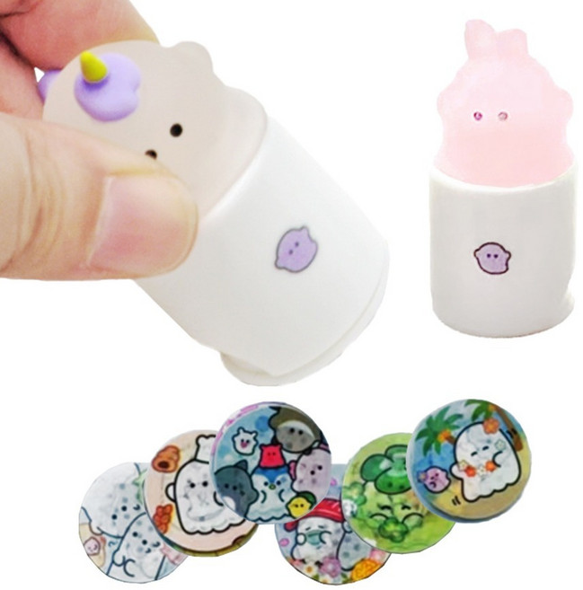 아가플러스 유령 친구들 스탬프 + 스티커 90p 세트, 랜덤발송, 2세트