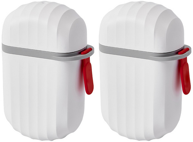 BangJiaShi 幫家適 雙層密封防水防漏 旅行肥皂盒/瀝水肥皂盒 11 x 7 x 4.2cm, 2個, 白色