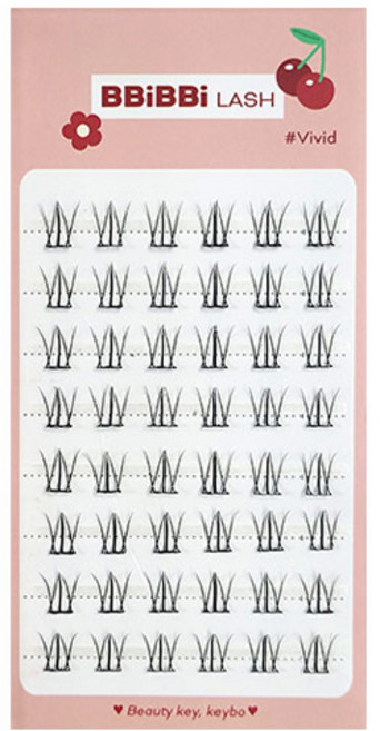 삐삐래쉬 노글루 속눈썹, Vivid, 1개