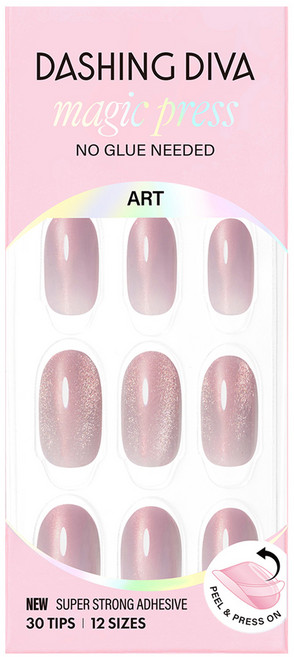 데싱디바 매직프레스 네일팁 세트 롱 오발, 실크 바이올렛, 1세트