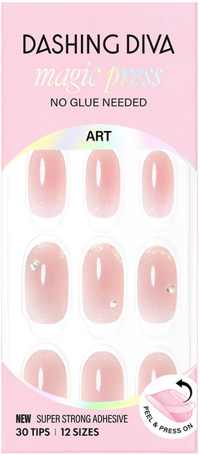 데싱디바 매직프레스 네일팁 세트 시럽 치크 롱 오발, 시럽치크, 1세트