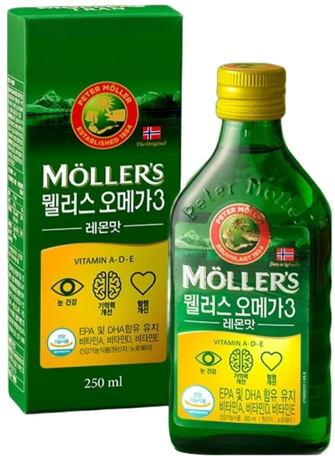 뭴러스 오메가3 레몬맛, 250ml, 1개 - 쿠팡