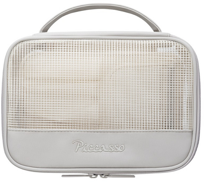 PICCASSO 畢卡索 方形網狀化妝包, 1個, 暖灰色