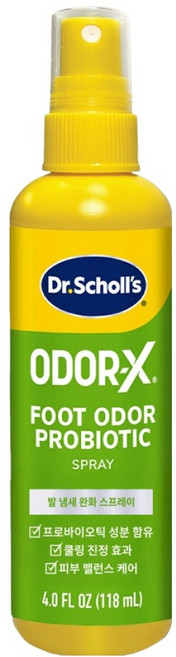 닥터숄 ODOR-X 프로바이오틱 풋 스프레이, 1개입, 1개