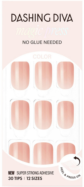 데싱디바 매직프레스 네일 레귤러 라운드, 누디 핑크, 1개