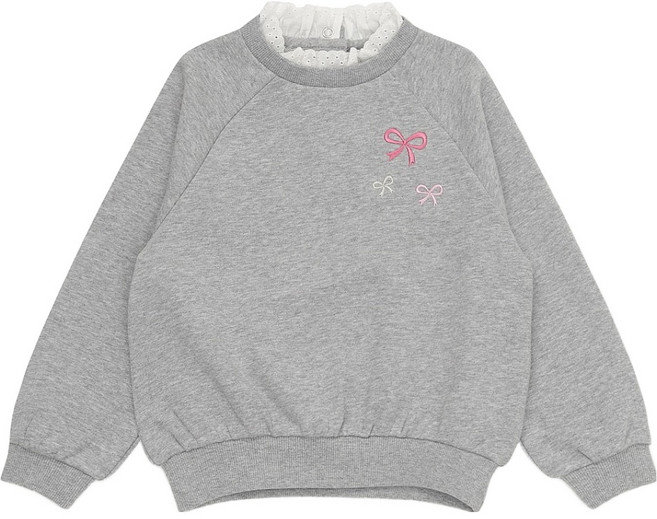 LaughingChild 蝴蝶結荷葉邊大學T