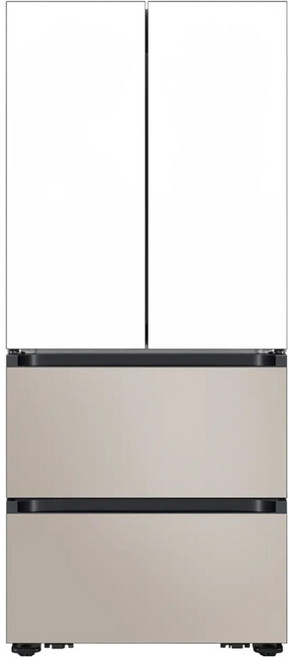 삼성전자 Bespoke AI 김치플러스 420L 4도어 키친핏 김치냉장고 방문설치, 에센셜화이트 + 에센셜베이지, RK70F42M2ZG