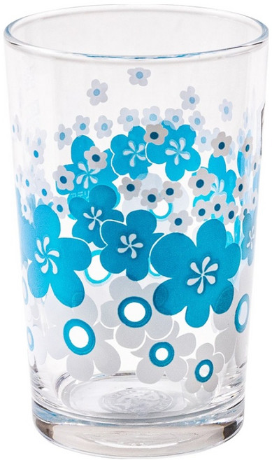 ADERIA 石塚硝子復古花樣玻璃杯 200ml, 1個, 花輪