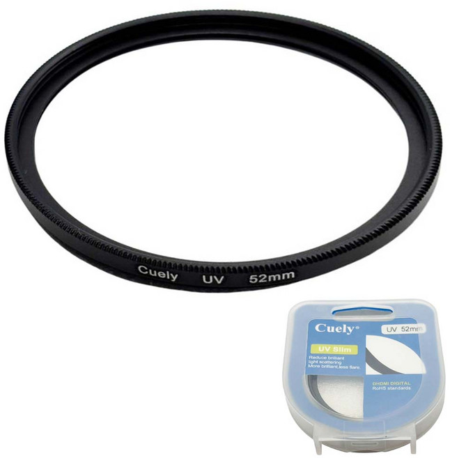 Cuely UV保護鏡/相機濾鏡 附保護盒 52mm, 1個, 單一商品