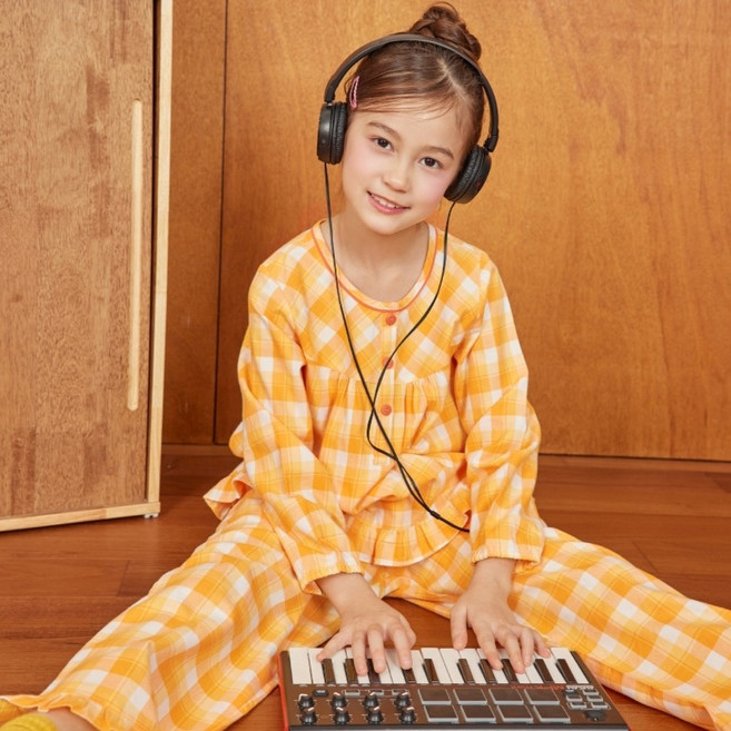 수아팜 아동용 허니비 코튼 긴팔 파자마 세트