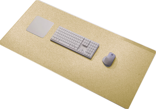 NexCash 棉麻寬版滑鼠墊 40 x 60 cm, 米色(棉麻 + 橡膠底), 1個