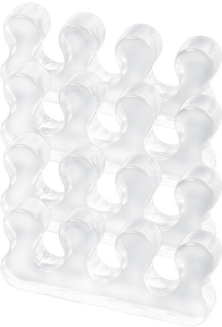 대한 실리콘 발가락 교정기 벌리개 분리기 끼우개, 4개, 투명