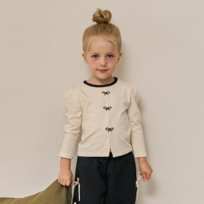 키키모라 아동용 쪼꼬 리본 티셔츠