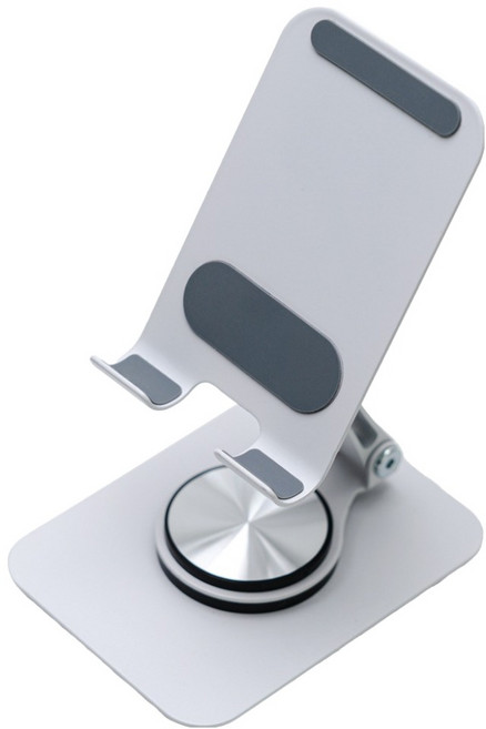 구스페리 360도 회전 접이식 탁상용 휴대폰 태블릿 거치대, 화이트, 1개