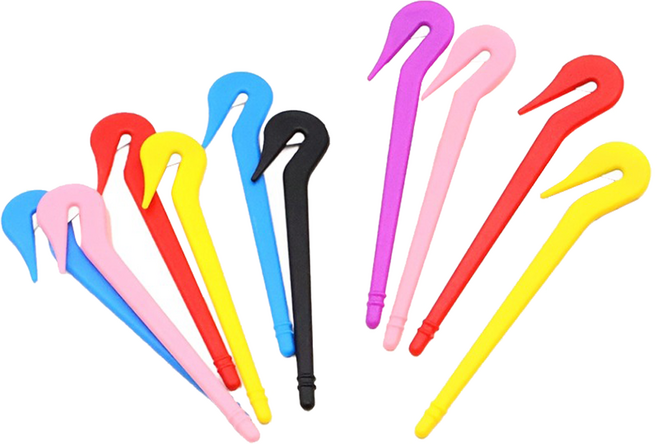 비단길 커티나 머리끈 제거 이지컷 고무줄칼, 10개, 랜덤색상