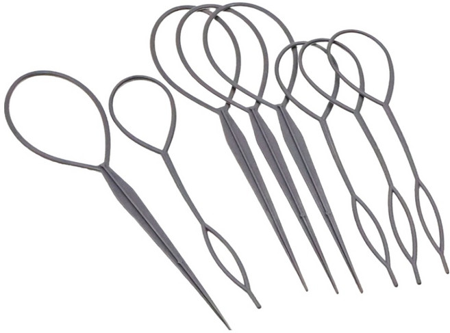 비단길 바빈 올림머리 헤어 스타일링도구 헤어가이드 2종 세트, 4세트, 차콜