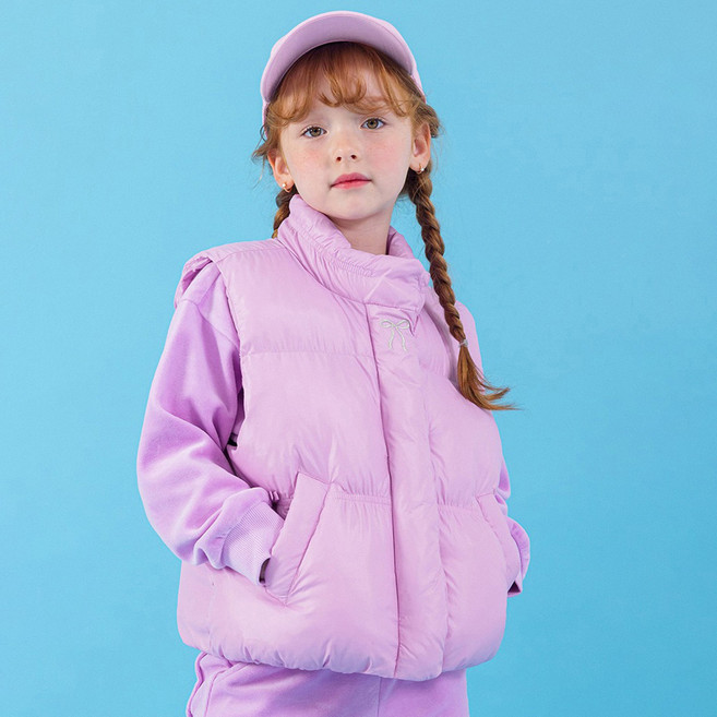 ILoveJ 摺疊蝴蝶結鋪棉背心