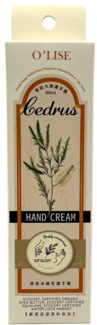 O'LISE 歐黎絲 歐黎絲雪松大地護手霜, 1個, 60ml