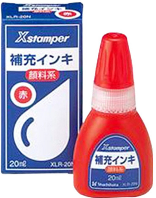 사치하타 만년도장 리필잉크 XLR-20N, 빨강, 20ml