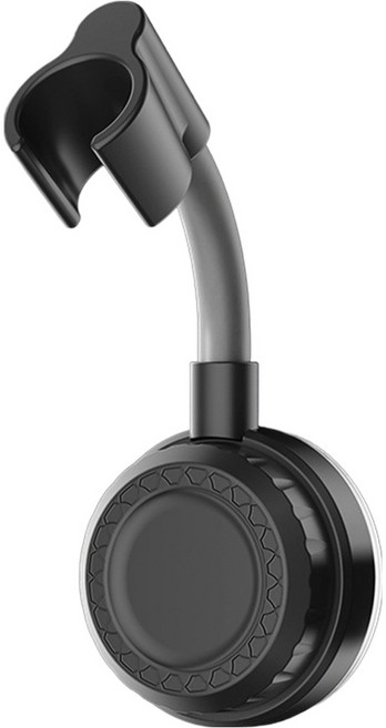 한봄누리 무타공 흡착식 자바라 샤워기 거치대, 블랙