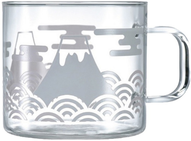 HARIO 好璃奧 FUJI 變色玻璃杯 TCM-1-FJ 330ml, 1個, 透明色