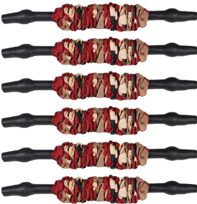 마이웨잇 강도교체용 튜빙밴드 레벨1 최대 36kg, 블랙 + 레드, 6개