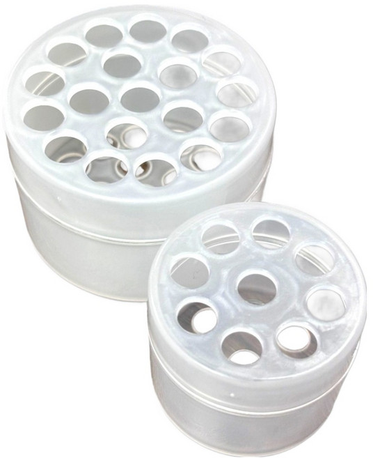 아워웍스 꽃줄기 나선형 꽃꽂이 홀더 투명 S(4.6 x 4 cm) M(6.5 x 5 cm) 2종 세트, 1세트