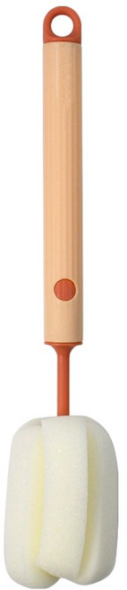 키친유 물병 청소 스펀지 브러쉬, 핑크, 1개