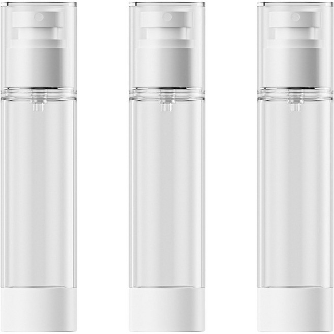 27리빙 휴대용 진공 안개 미스트 스프레이 공병 50ml, 3개, 화이트 + 투명