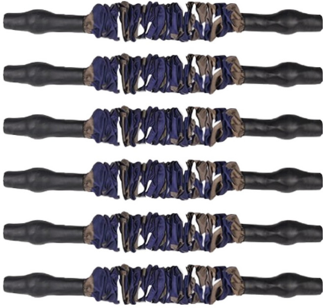 마이웨잇 강도교체용 튜빙밴드 레벨2 최대 48kg, 블랙 + 블루, 6개