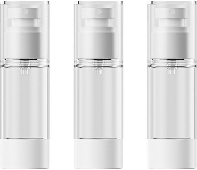 27리빙 휴대용 진공 안개 미스트 스프레이 공병 30ml, 3개, 화이트 + 투명