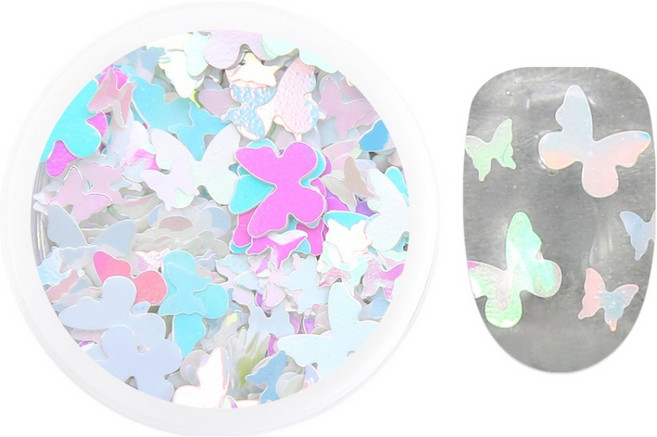 젤로젤로 버터플라이 네일 글리터, GL135 오로라, 1개