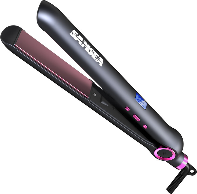 SAMSEA 세라믹 27단계 온도조절 C컬 웨이브 볼륨 스타일러 헤어고데기, 블랙, SQZ-01