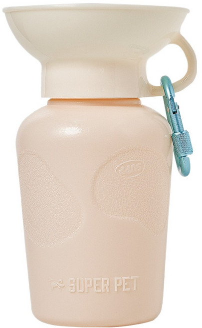 슈퍼펫 강아지 산책 휴대용 에어업 물병, 바닐라크림, 1개