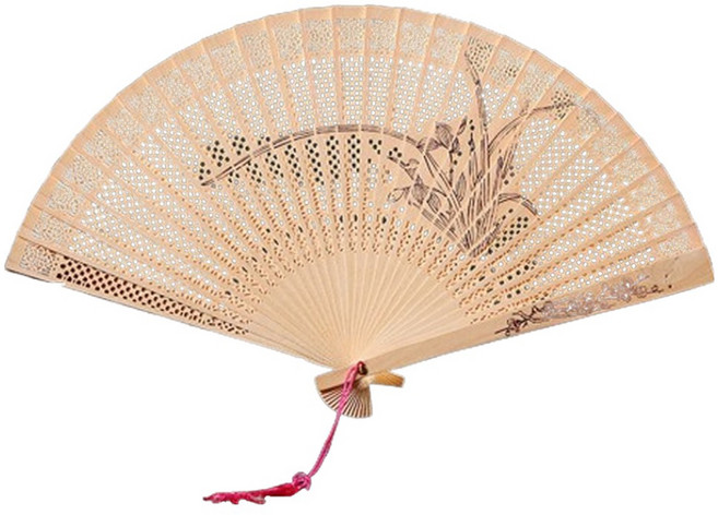 타이드코 접는 대나무 부채, 난초, 1개