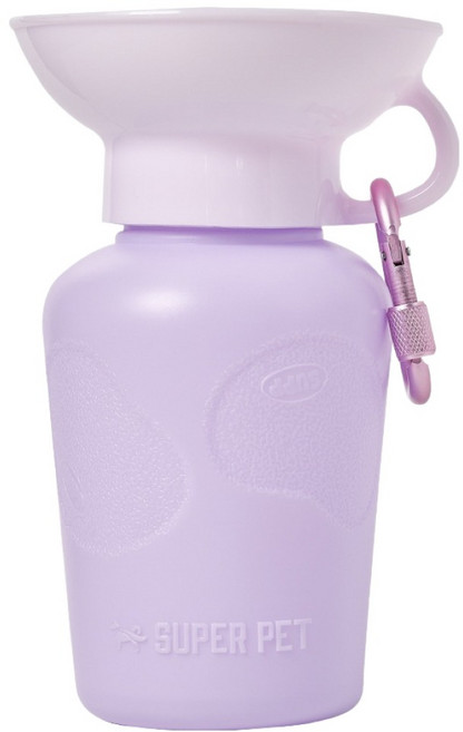 슈퍼펫 강아지 산책 휴대용 에어업 물병, 로얄퍼플, 1개