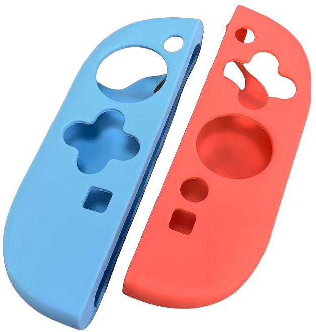 AKiTOMO 阿吉托摩 Switch2 JOYCON硅胶套 平底, 1個, 橙色 + 藍色, AKSW-328